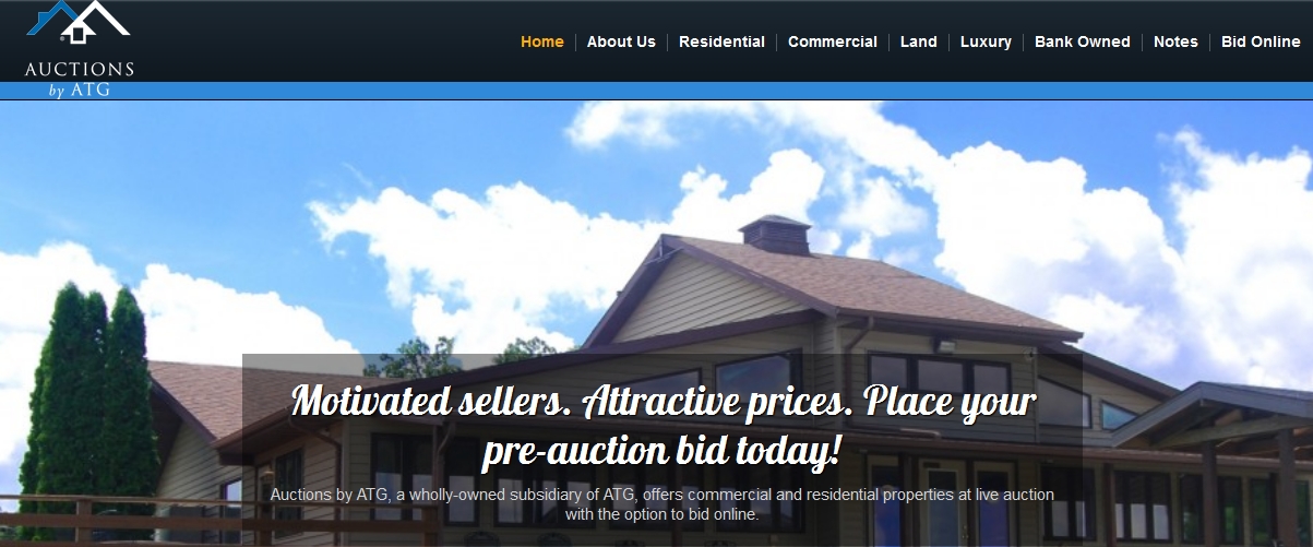 Auctions by ATG website homepage