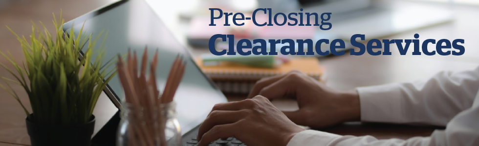 Pre-closing clearance banner